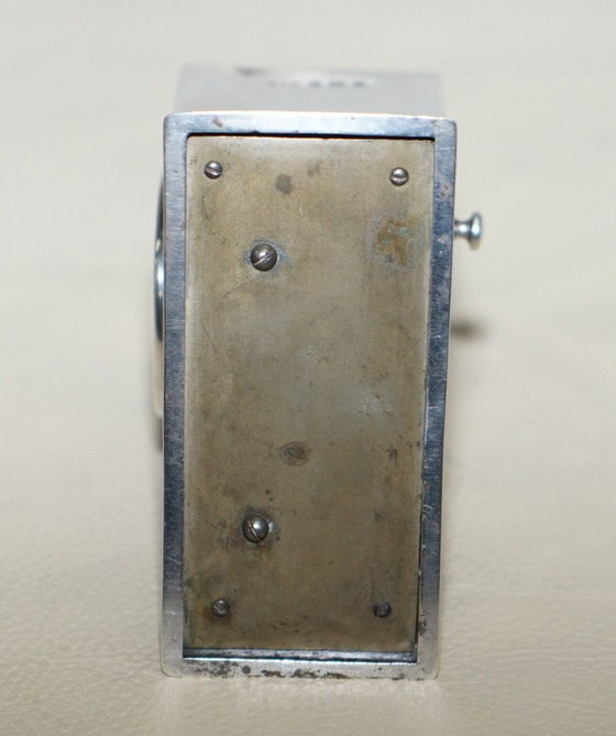 Image 1 of Orologio da carrozza in miniatura Liberty's London 1915 in argento sterling massiccio, stile Tudric Feel
