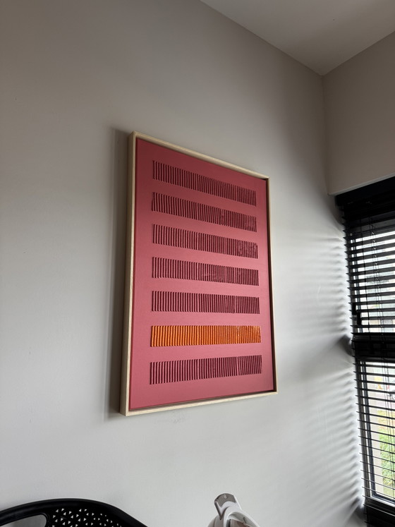 Rose & Orange Texture Painting (50x70 cm) – Paintings & Drawings, Canvas, Wood (photo 2 of 6)