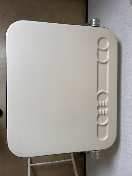 Image 1 of Vintage Platone inklapbaar buro, ontworpen door Giancarlo Piretti voor Anonima Castelli in 1970. 