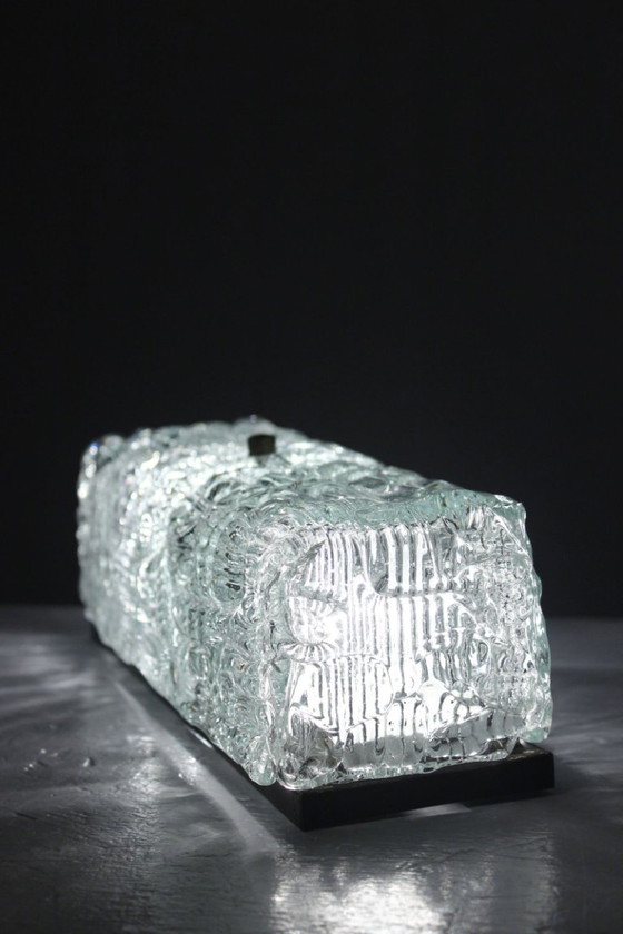 Image 1 of Applique da parete anni '70 in vetro satinato modellato in stile Kaiser, design Erco Limburg