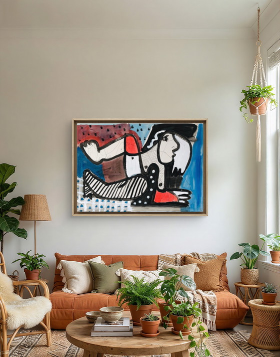 Image 1 of Nude in Chromatic Construction c.2000 - High-quality painting