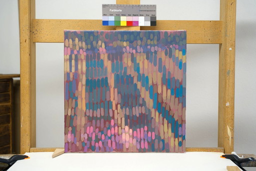 Painting of tree shadows, hand-painted unique piece, nature, landscape painting, acrylic painting 40x40cm