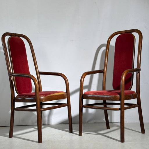 Set of 4 High Back Dining Chairs by Antonin Suman for Tatra Nabytok, 1960s