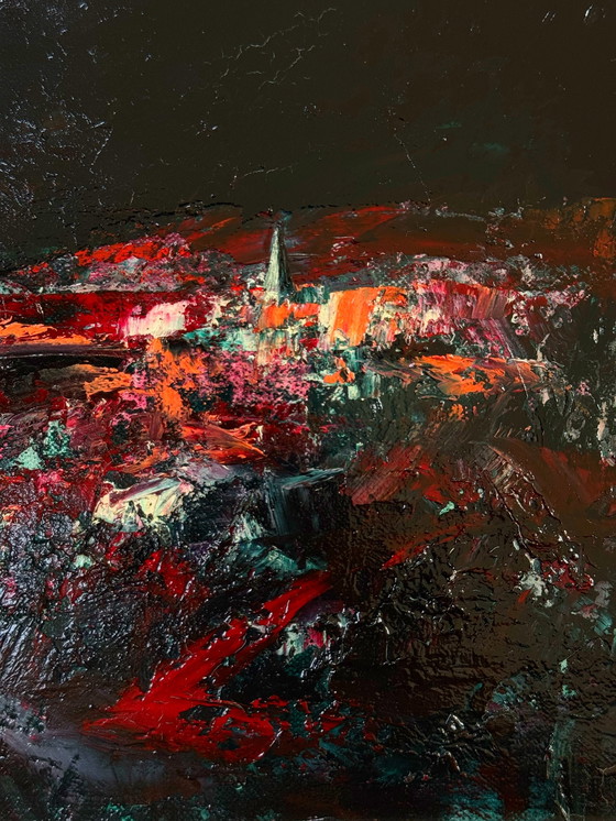 Image 1 of Sylvain Beerens (1917) - Paysage rouge