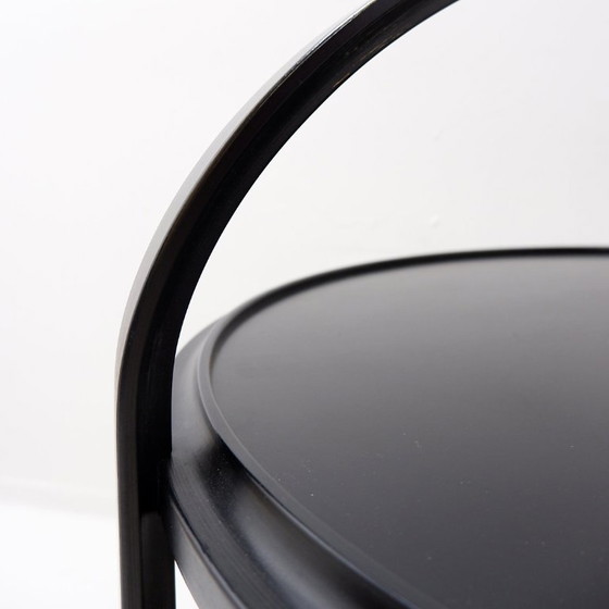 Image 1 of Chariot à boissons en bois de style milieu du XXe siècle avec une finition ébonisée 