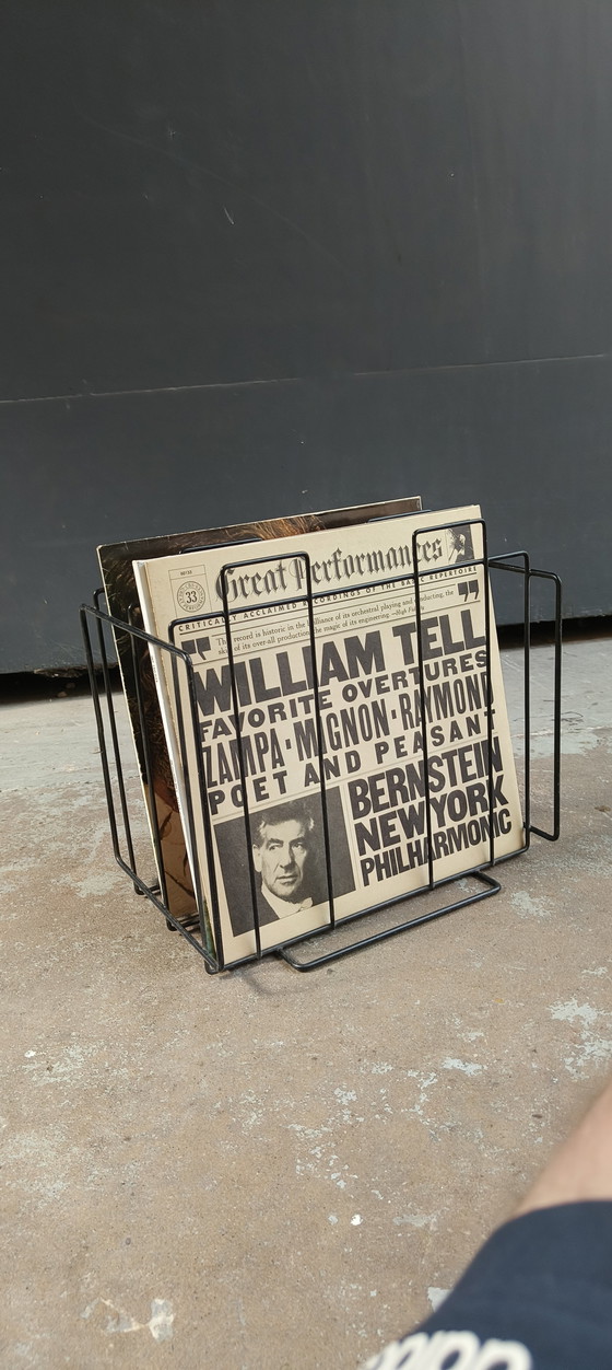 Image 1 of Draadstaal Minimalistisch Vintage Retro Jaren 60 Platenhouder