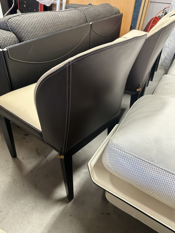 Set di 8 Sedie da pranzo Giorgetti Normal di Massimo Scolari – Leather, Textile (photo 6 of 11)