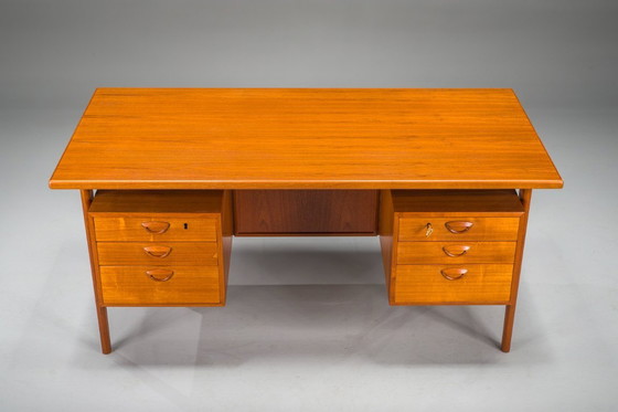 Image 1 of  Dänischer Teakholz-Schreibtisch von Kai Kristiansen für FM Møbler, 1960er Jahre