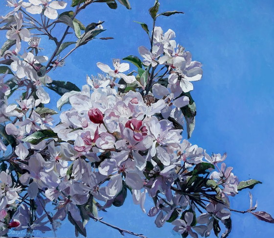 Original Oil Painting Modern Art Symbolism Sky Spring For Life – Paintings & Drawings, Canvas (photo 5 of 5)
