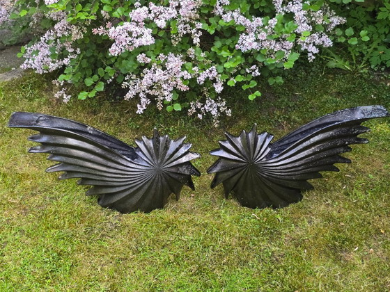 Image 1 of Set Of 2 Large Aluminum Vases, Falling Star