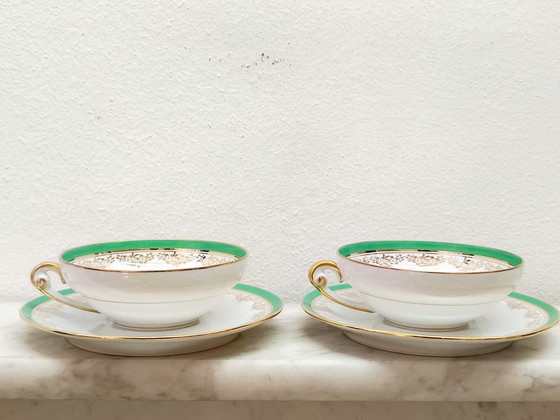 Art Deco Limoges Porcelain Tea Set, Table accessories, Green (photo 3 of 7)