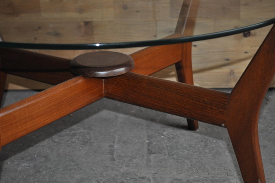 Mid-Century Glass & Teak Coffee Table – Coffee table books, Mid Century Modern (photo 2 of 3)