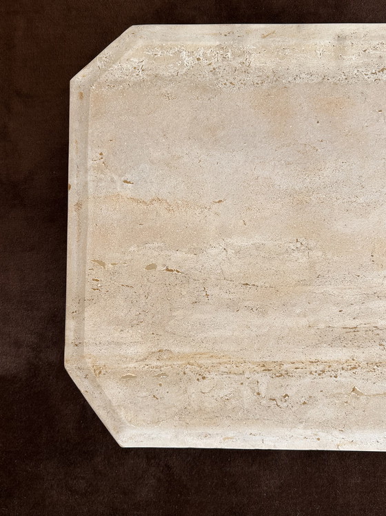 Image 1 of Vintage travertine coffee table 