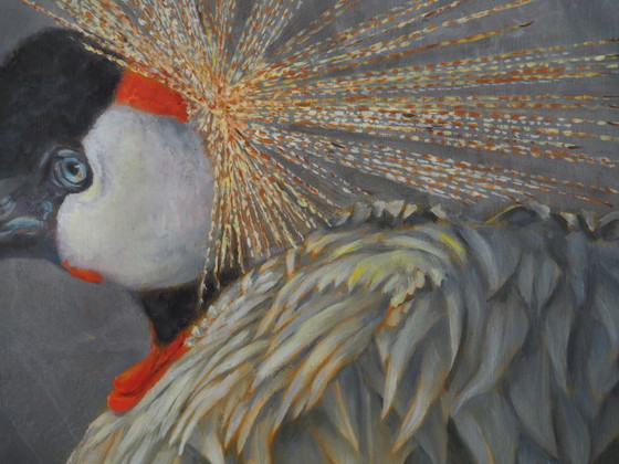 Image 1 of Kronenkranich Öl auf Leinwand