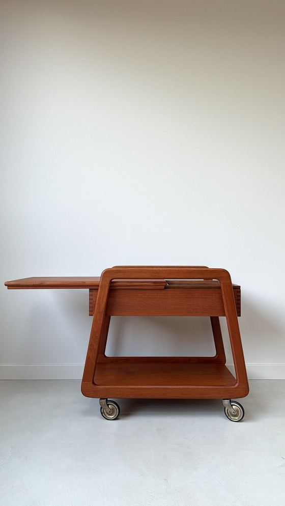Image 1 of Vintage Danish wooden trolley / serving trolley from Sika Møbler