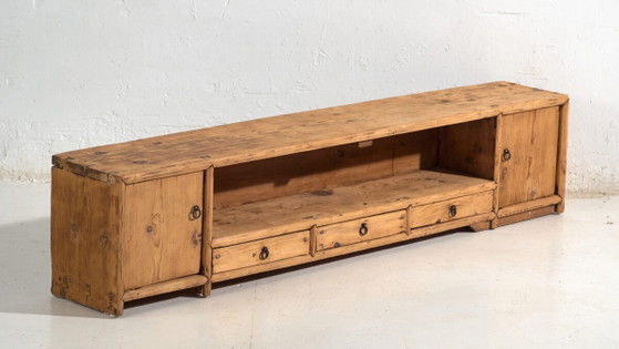 Credenza bassa antica in legno di pino – Cina, circa 1930 – Credenze, Iron (photo 3 of 40)