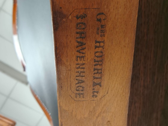 Image 1 of Sedia da biblioteca antica del XIX secolo di Horrix – pelle nera