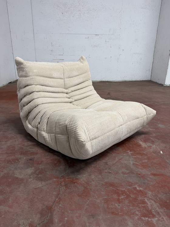 Ligne Roset Togo 2x 1zit + Ottoman in Beige Corduroy Nieuwstaat 10/10!! – Fauteuils, Textile (photo 15 of 15)