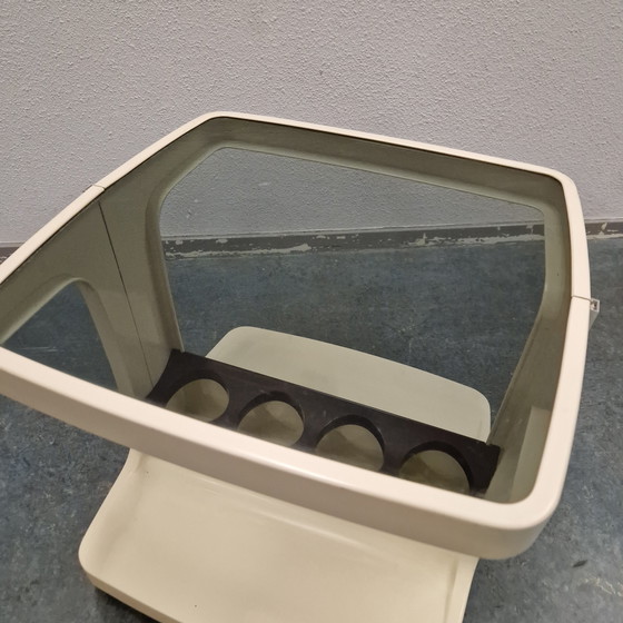 Image 1 of 70s bar cart coffee table drinks table spaceage