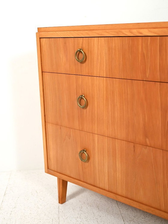 Image 1 of 1930s–40s Scandinavian Art Deco elm chest of drawers