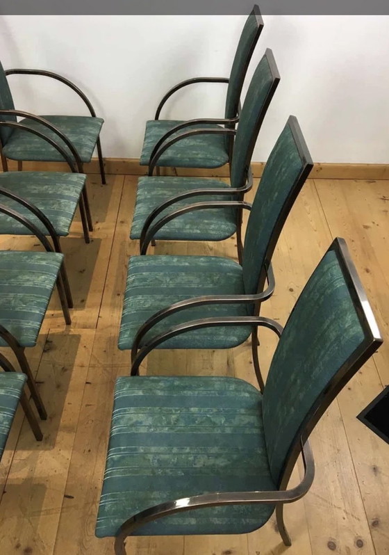 Image 1 of Belgo Chrome eetkamerstoelen uit de jaren 80