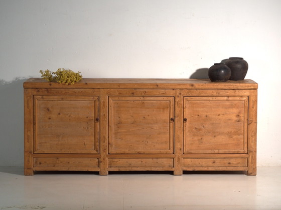 Antiek dressoir van grenenhout, China, circa 1900, IJzer, Zwart, Rustic (foto 76 van 77)