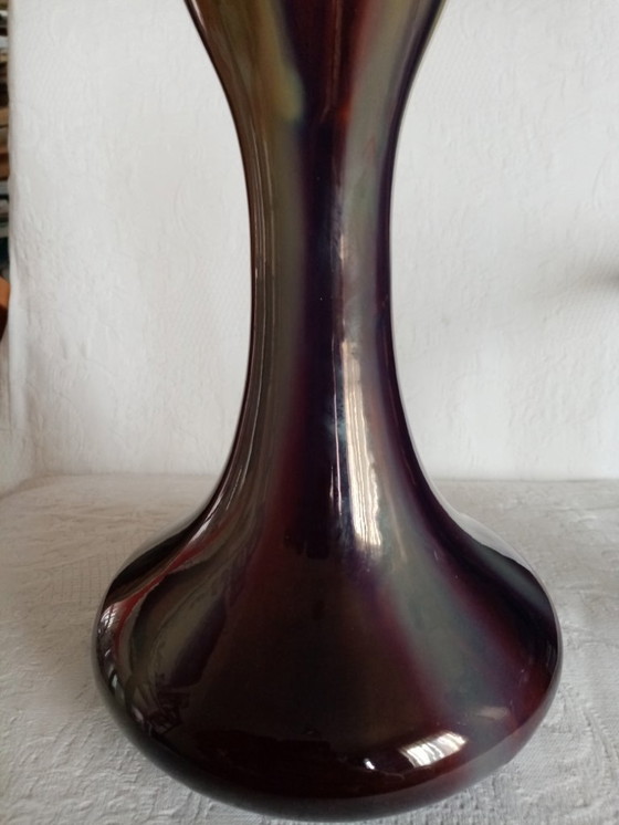 Image 1 of Art deco ceramic vase Thulin/Belgium period 30cm