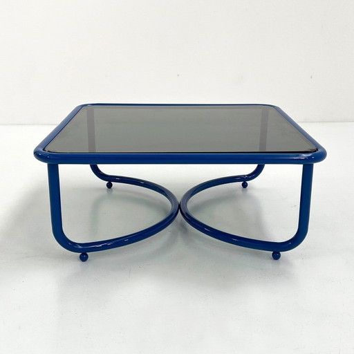 Blauer Locus Solus Couchtisch von Gae Aulenti für Poltronova, 1970er Jahre