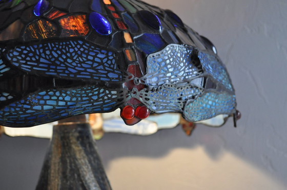 Image 1 of Lampe à poser - Signée H JAVAUX - Style Tiffany (ref 3528)