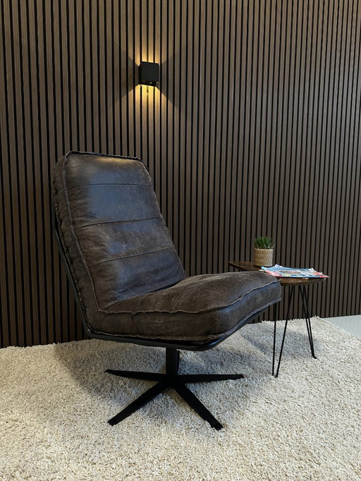 Poltrona Odin in cemento marrone scuro