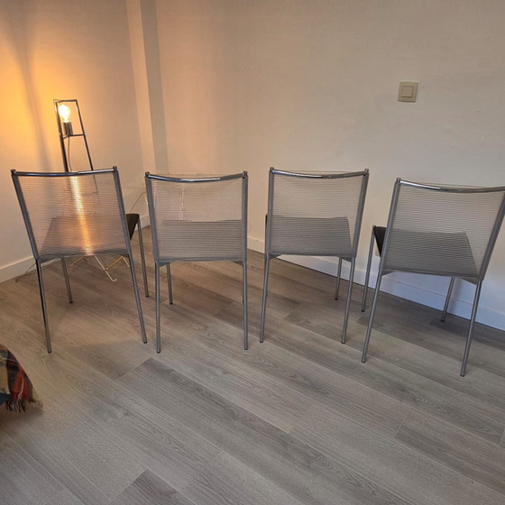 Giandomenico Belotti Sedie Spaghetti, Sedie da pranzo, Alluminio, Plastica, Nero (foto 2 di 11)