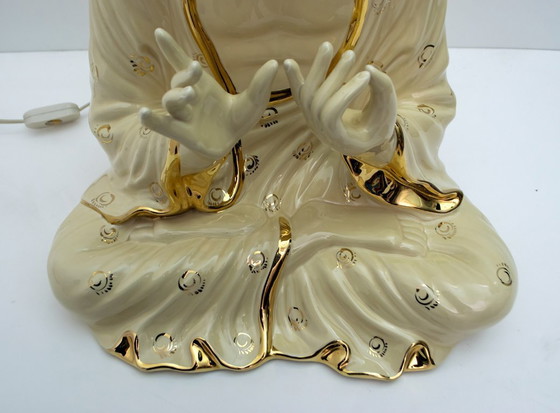 Image 1 of Lampada da tavolo Buddha in porcellana italiana di Zanotto, anni '70, metà del secolo scorso