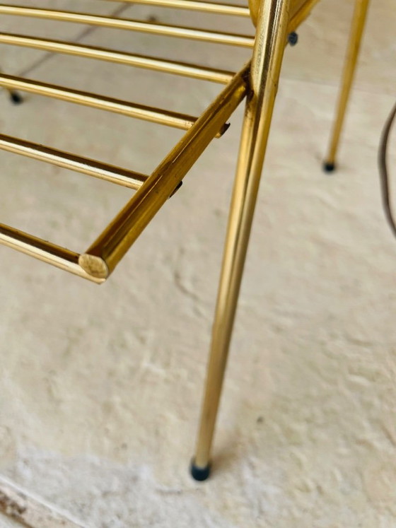 Mid-Century, Swivel,  Floor Lamp with Integrated Side Table, 1960s – Floor lights, Brass (photo 12 of 34)