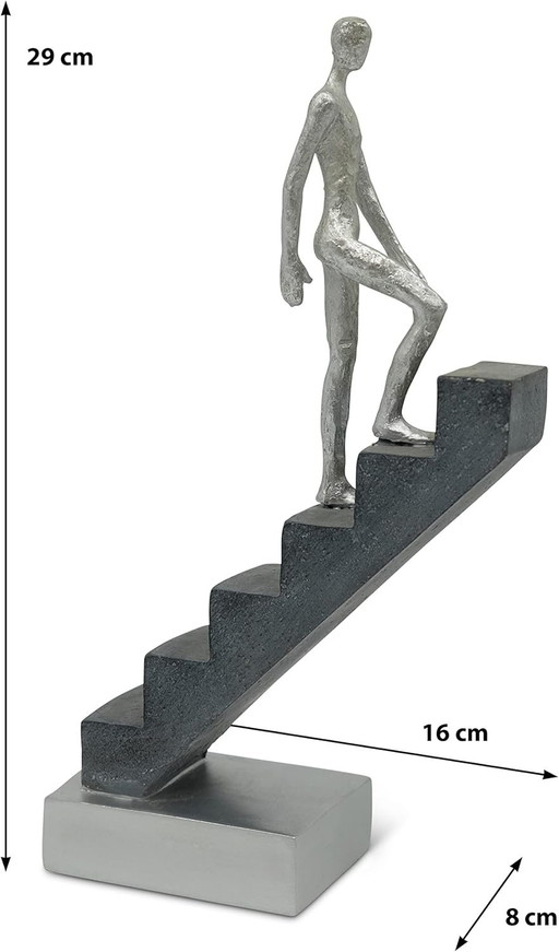 Sculpture in marble 29 cm high as Motivation - Statue décorative Moderne comme Statue pour Le Salon, Le Bureau