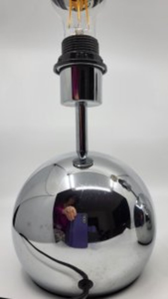 Image 1 of Eye Ball Lampen aus Chrom Frankreich Space Age 1960 Set von 2