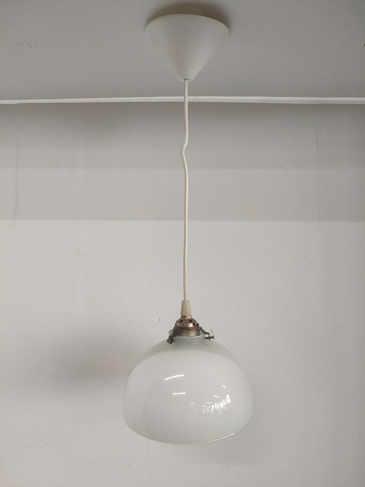 Vintage Ceiling Lamp Pendant Lamp (Opal Glass/Brass)