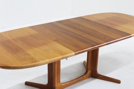 Image 1 of Vintage Glostrup Danish oval extendable dining table solid teak