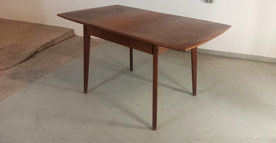 Image 1 of Mid century teak extendable dining table 