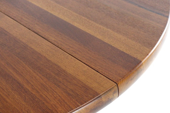 Image 1 of Gudme round 2x extendable dining table 'Slumstrup' vintage Danish design