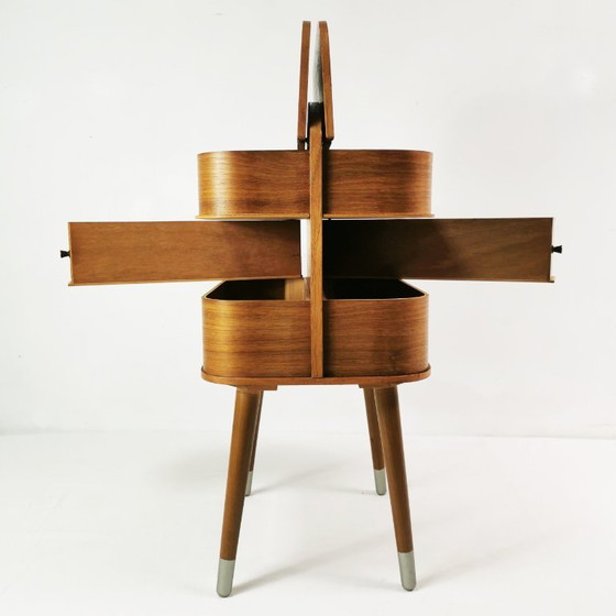 Mid-century teak sewing organizer, 1960s – Side tables, Wood (photo 13 of 15)
