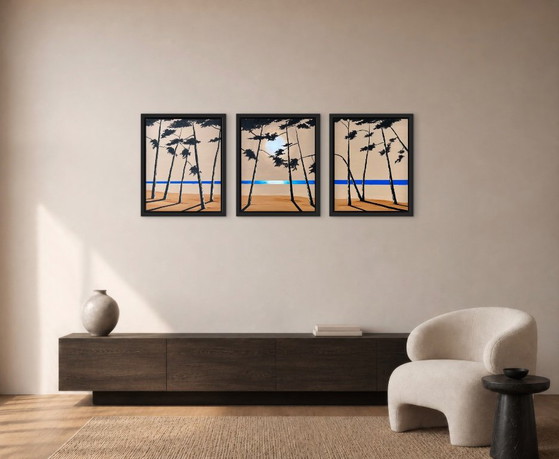Acrylic Triptych 120x50 – Paintings & Drawings, Canvas (photo 13 of 16)