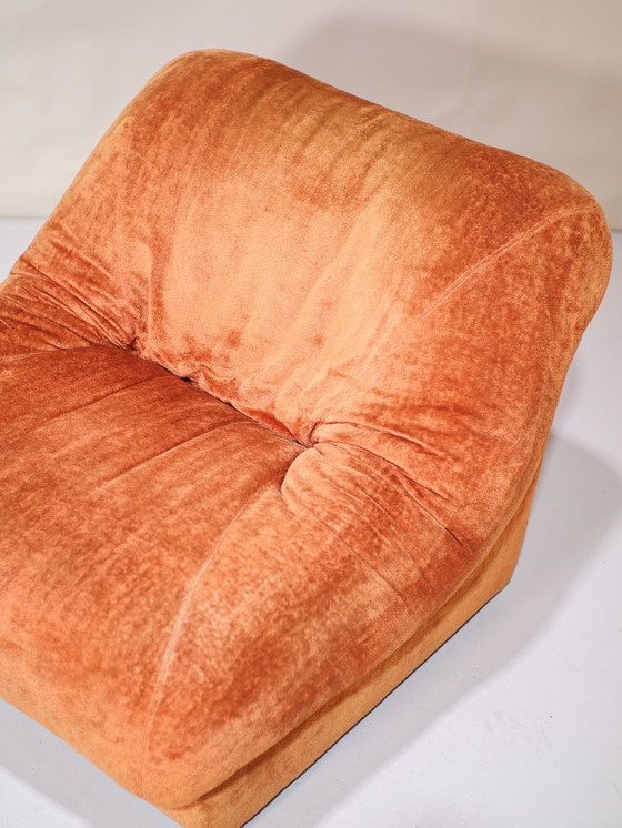 Image 1 of (2x) Italian Armchair Orange Vintage 1970s