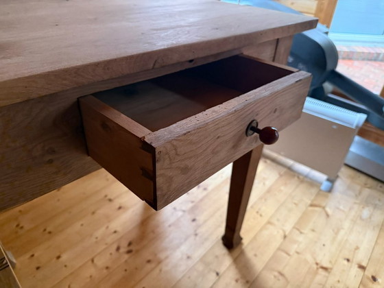 Tisch mit Schublade antik Eiche, Esstische, Holz, Braun (Foto 5 von 14)