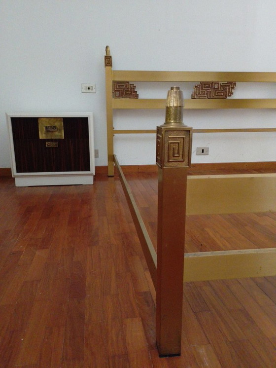 Image 1 of Luciano Frigerio Brass & Bronze Bed, Italy 1970s'
