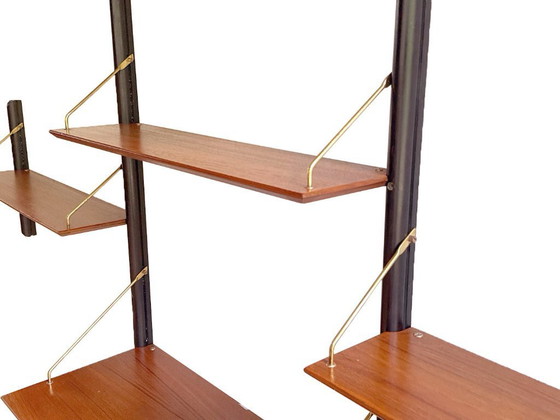 Image 1 of Vintage 3-Piece Wall System with Desk by Louis Van Teeffelen