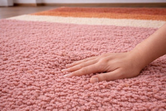 Image 1 of Traditioneel handgemaakt vloerkleed van natuurlijke wol, 150/250 cm