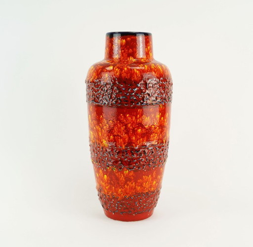 1960s 70s scheurich pop era VASE red orange yellow blue model 517-30