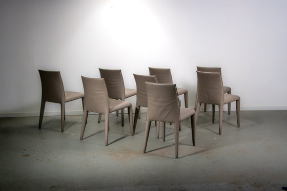 Sillas Vol Au Vent de Mario Bellini para B&B Italia. Juego de 8. – Sillas de comedor, Leather, Vintage (photo 6 of 14)