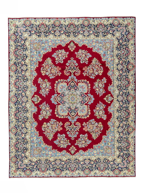 Alfombra oriental Kerman anudada a mano – 385 x 310 cm