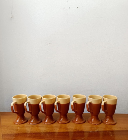 X7 Tassen mazagran Veropam Vintage 1970